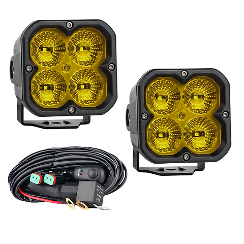 RS3 Flood Lens Yellow/White (Pair)
