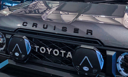 Bonnet Lettering Compatible with Toyota Land Cruiser - Matt Black